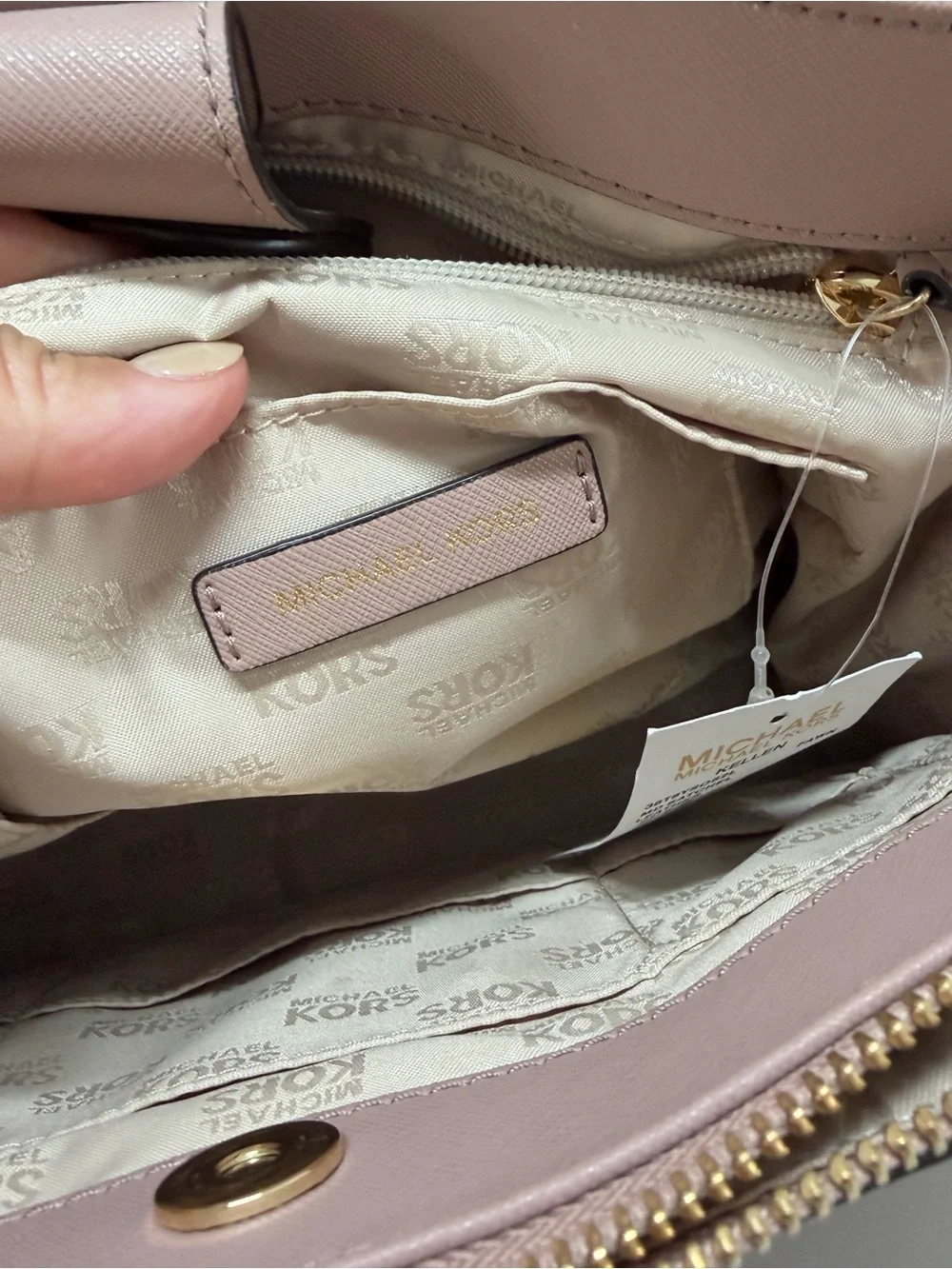 Michael Kors Pink Saffiano Convertible Satchel